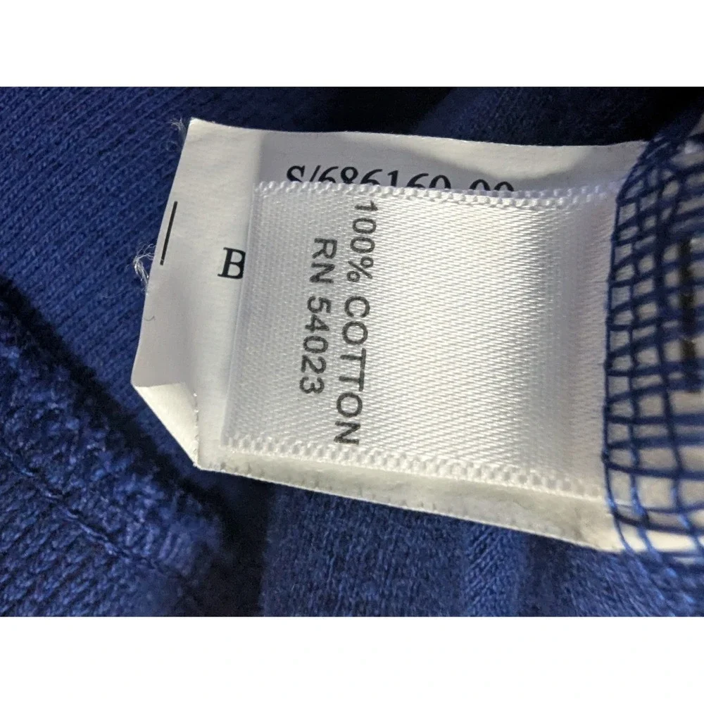 Banana Republic Men's L Half Zip Pullover Sweater Military Blue Elbow Patches